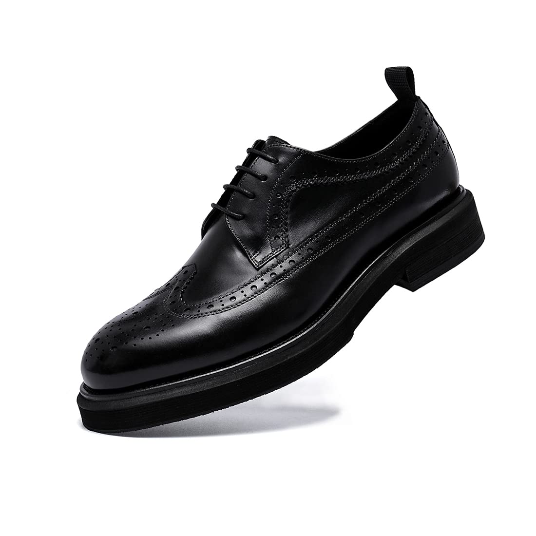 Premium Men's Leather Dress Shoes - Classic Brogue Oxford Formal Shoes for Business & Weddings | Comfortable & Stylish for Office, Parties & Special Occasions