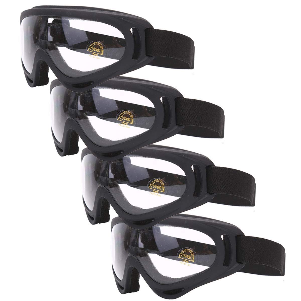 Kids Safety Glasses 4 Pack - Protective Goggles for Nerf Games & Foam Blasters - Perfect for Children & Adults
