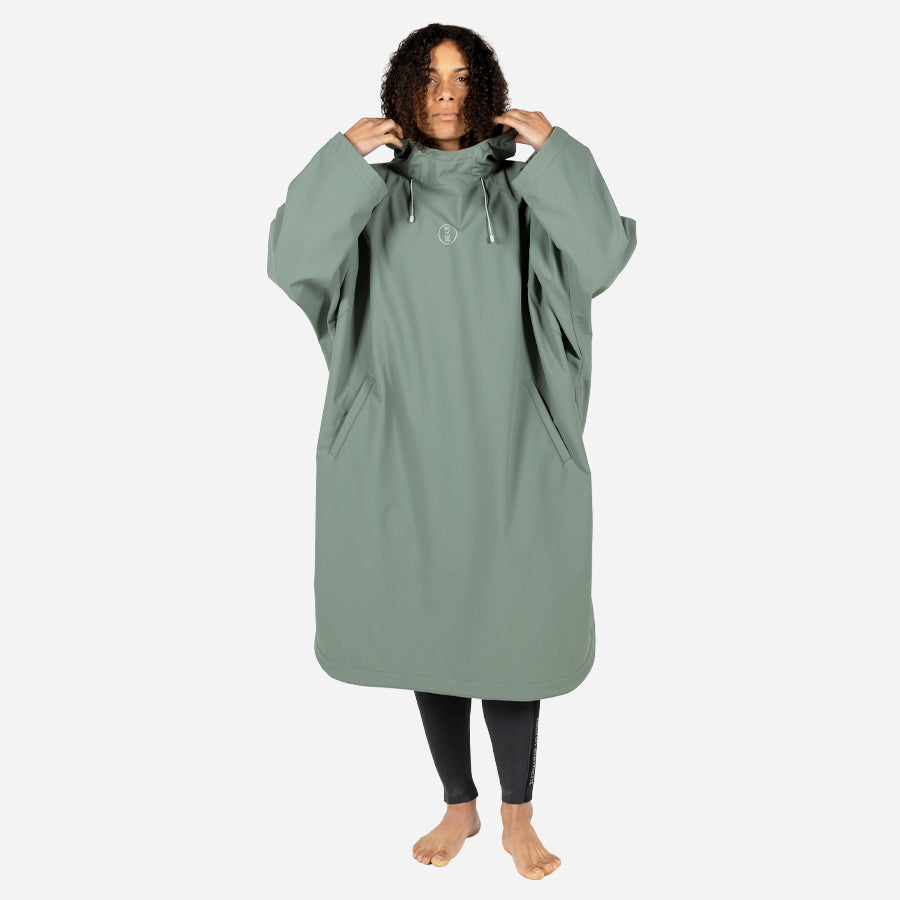 Fourth Element Ocean Positive Storm Poncho - Waterproof & Eco-Friendly Rainwear for Outdoor Adventures, Surfing, Hiking & Camping