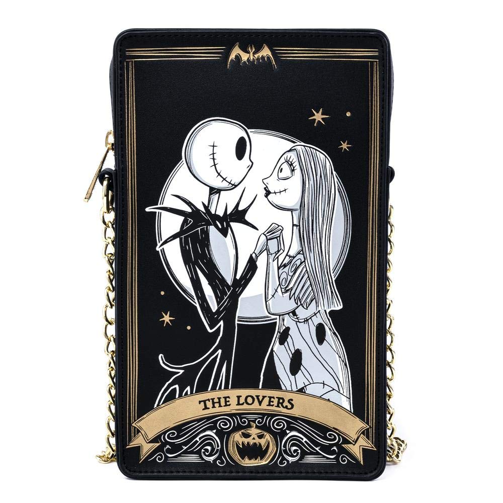 Disney The Nightmare Before Christmas Tarot Cards Double Sided Crossbody Bag - Loungefly Exclusive Halloween Cosplay Accessory for Disney Fans & Collectors