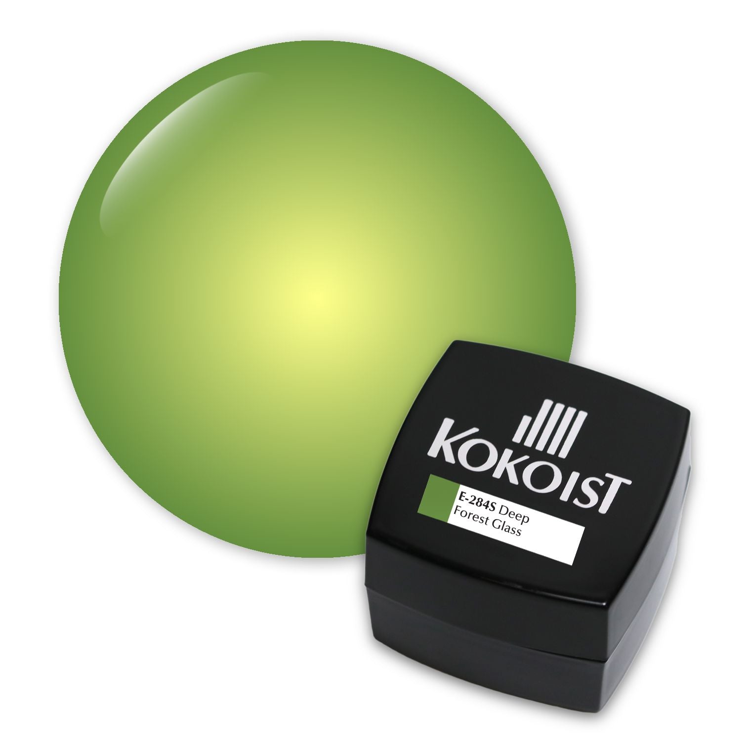 Kokoist E 284S Deep Forest Glass Gel Nail Polish - Long Lasting Vegan Nail Lacquer for Salon & Home Manicure - Perfect for Fall Winter Nail Art Designs
