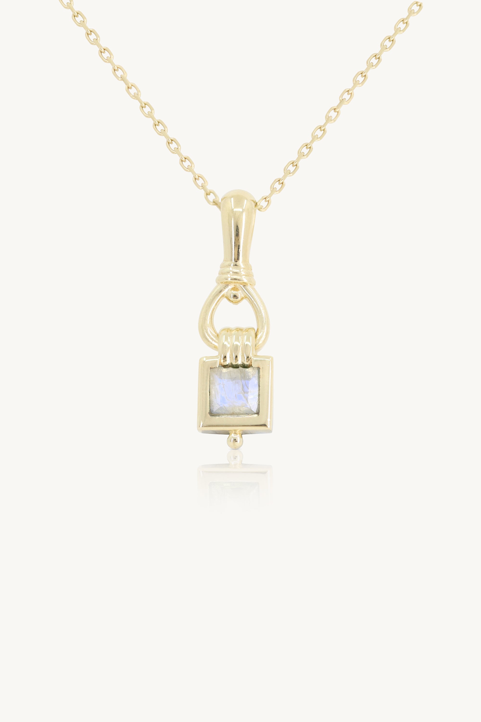 Freya Moonstone Gold Necklace for Women - Elegant 14K Gold Plated Moonstone Pendant Necklace Jewelry Gift for Her - Perfect for Weddings, Parties & Everyday Wear