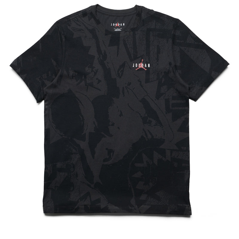 Jordan Core Crew Neck Tee - Men's Casual Cotton T-Shirt (Off Noir/Medium Ash) - Perfect for Streetwear, Gym & Everyday Comfort