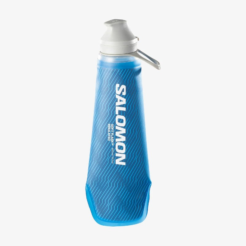 Salomon Soft Flask 400ml Insulated Water Bottle - BPA Free, Leak Proof, Clear Blue - Perfect for Running, Hiking, and Outdoor Adventures
