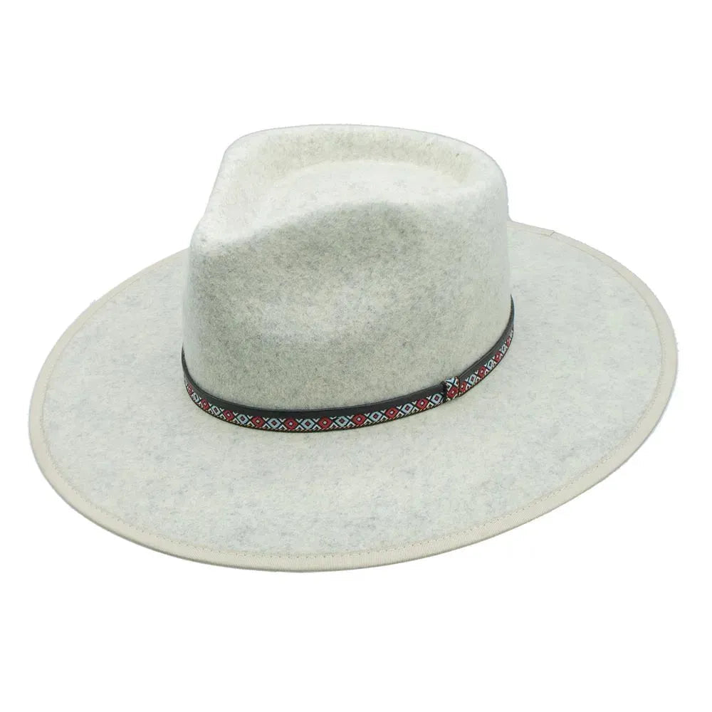 Peter Grimm Telluride Wide Brim Wool Felt Cowboy Hat for Men & Women - Western Style Outdoor Sun Protection for Hiking, Rodeo & Country Fashion