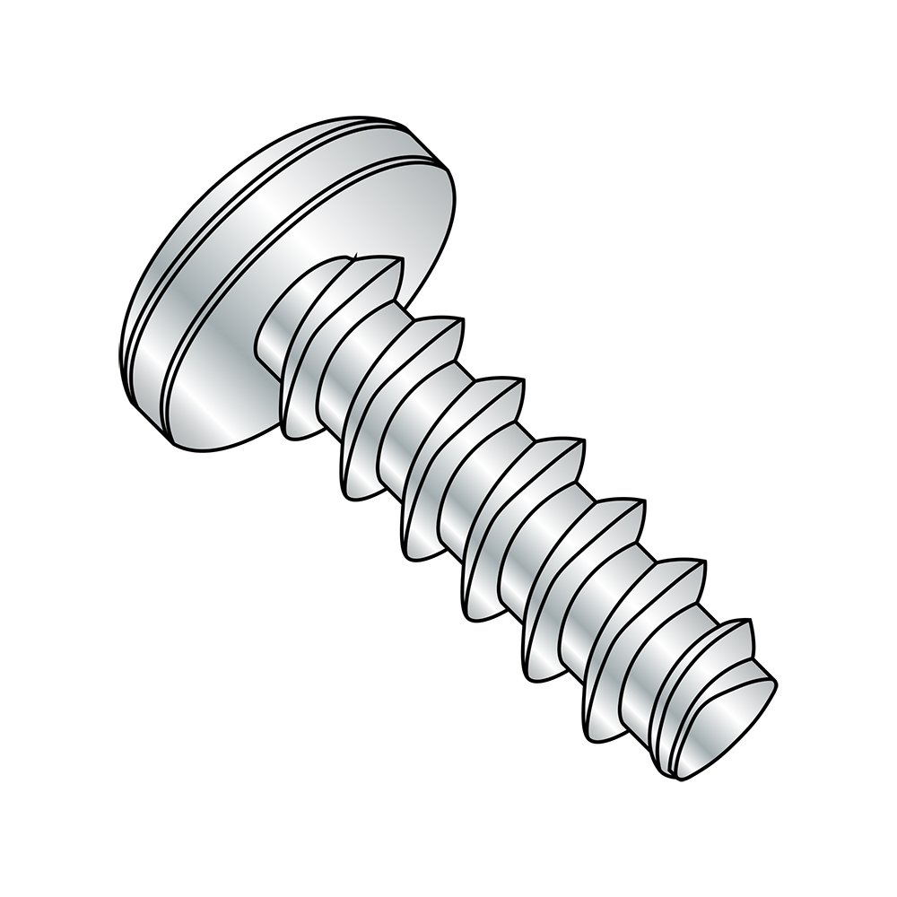 Small Parts 0420LPP Zinc Plated Steel Thread Rolling Screw for Plastic, Phillips Drive Pan Head, #4-20 Thread Size, 1-1/4
