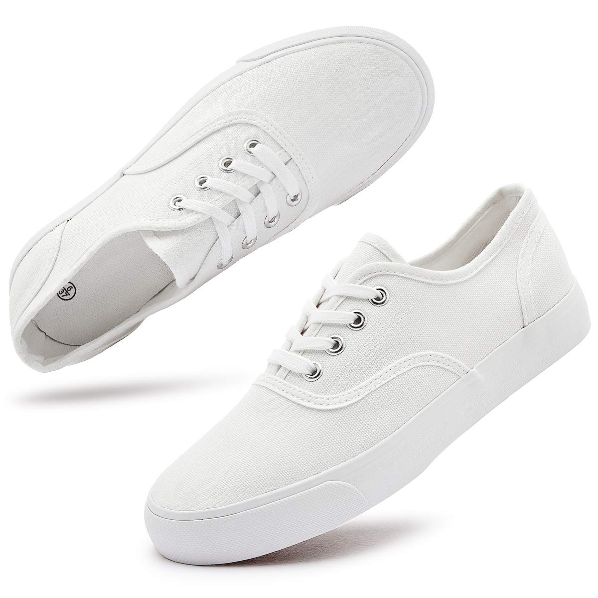 Women's Fashion Canvas Sneakers - Comfortable Casual Tennis & Walking Shoes for Everyday Wear | Perfect for Work, Travel & Outdoor Activities
