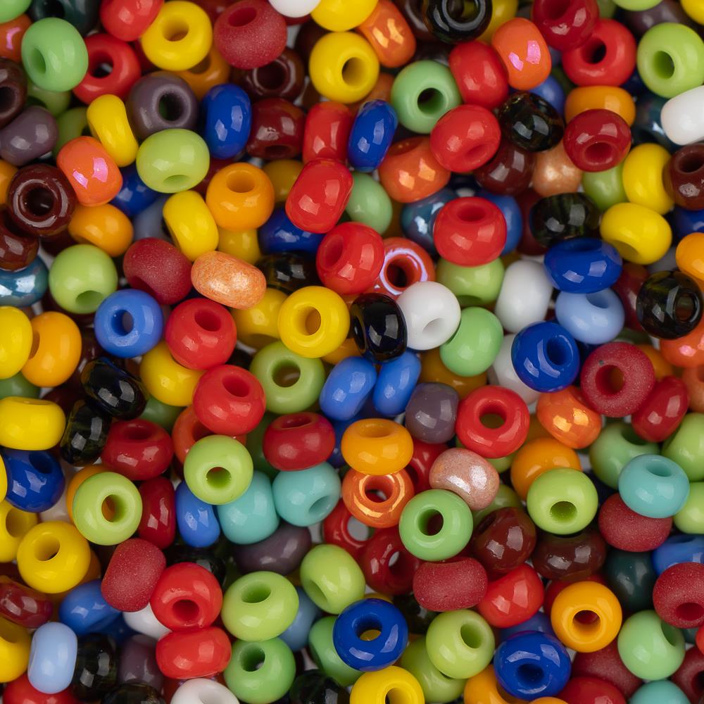10/0 Czech Seed Beads #072 Opaque Mix 22g - High Quality Glass Beads for Jewelry Making, DIY Crafts, and Beading Projects - Perfect for Bracelets, Necklaces, and Home Decor