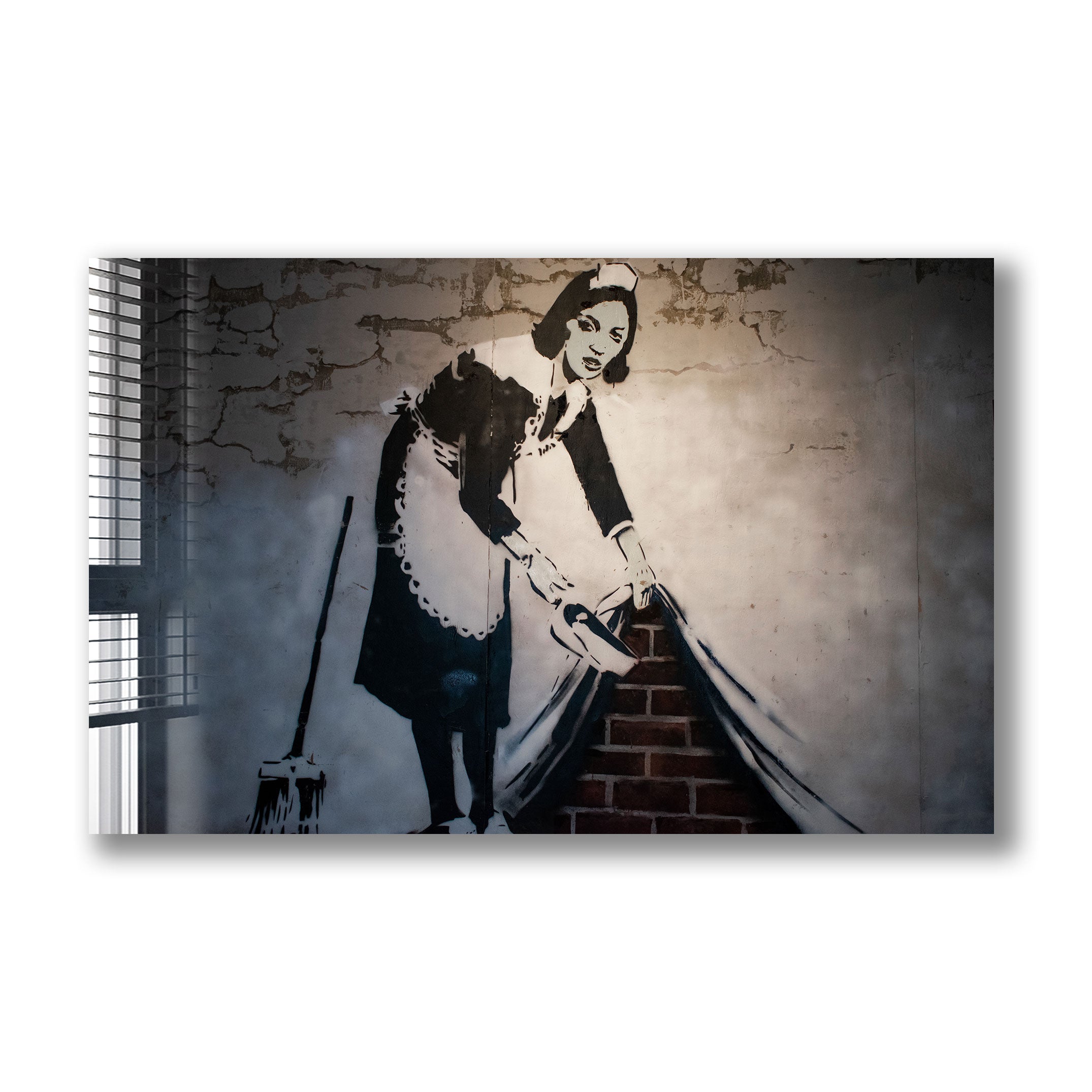 Banksy 'Sweep It Under The Carpet' Art Print - Street Art Wall Decor for Home & Office - Perfect for Urban Art Lovers & Modern Interior Design
