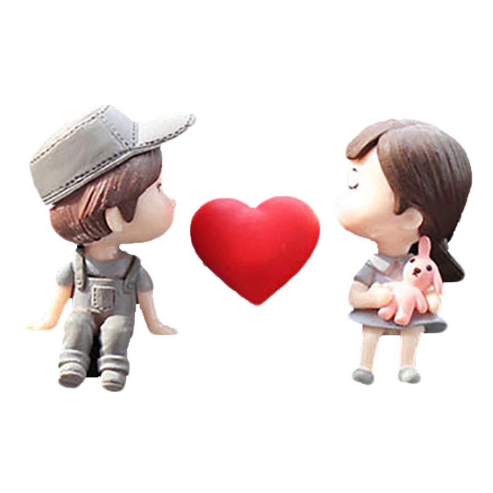 【xinyijiayi】Cute Couple Car Air Freshener - Grey & Red Perfume for Car, Lovely Gift Decorations, Perfect for Couples, Road Trips, and Everyday Commute