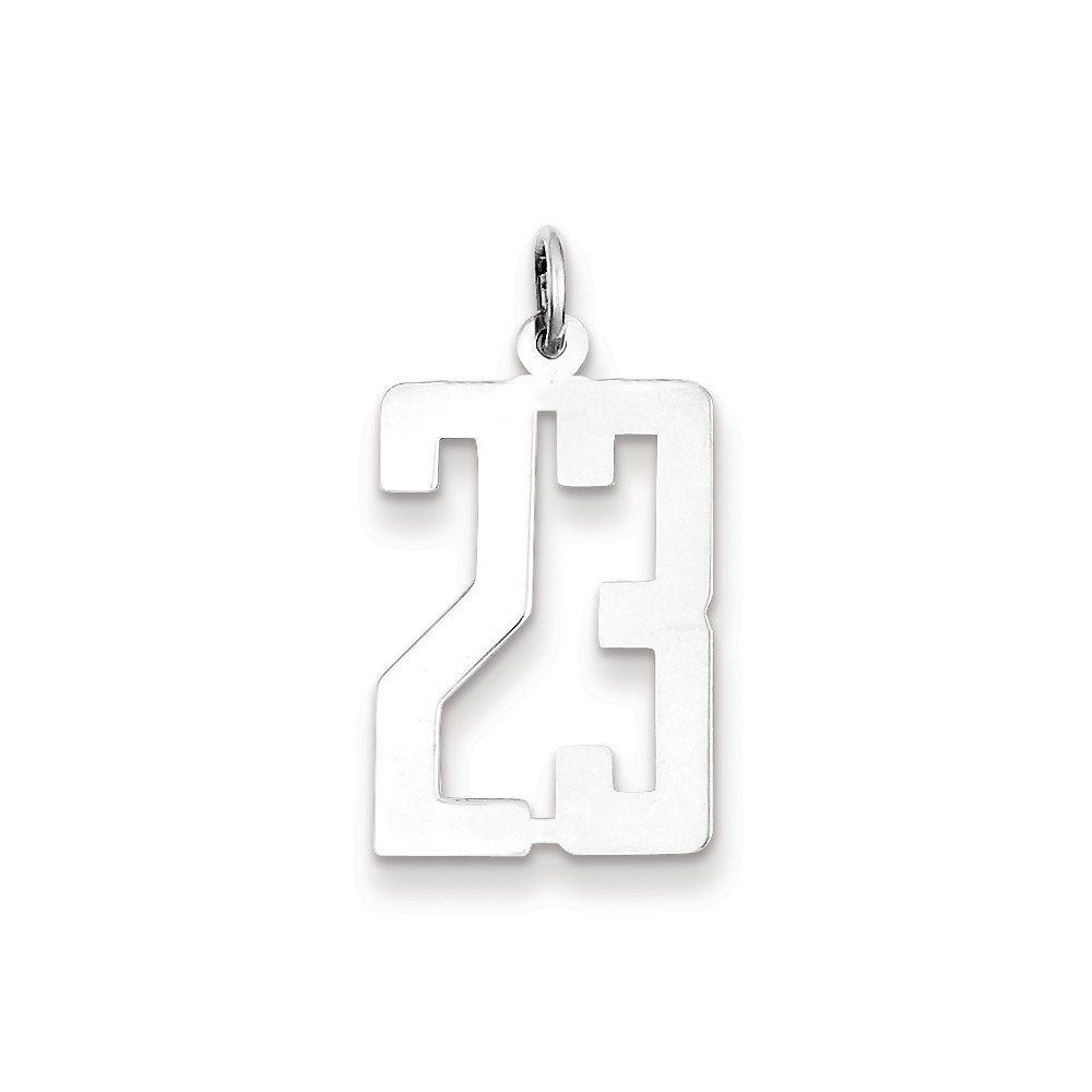 Polished Sterling Silver Small Elongated Number 0 Pendant - Perfect for Birthdays, Anniversaries & Personalized Jewelry Gifts