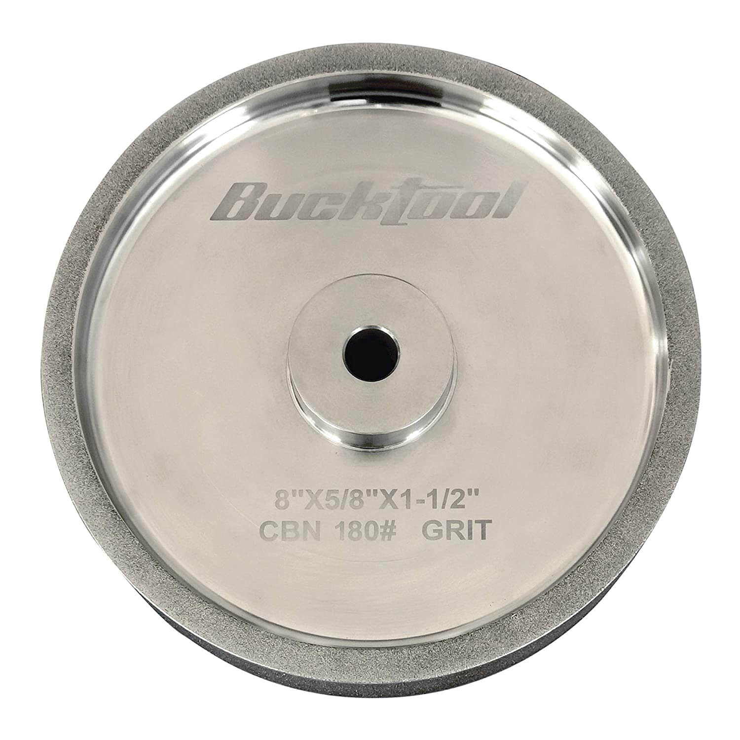 BUCKTOOL 8-Inch CBN Grinding Wheel - 180 Grit Sharpening Wheel for High Speed Steel Tools, 1-Inch Wide with 5/8 Arbor - Perfect for Knife Sharpening, Woodworking & Metalworking Tools