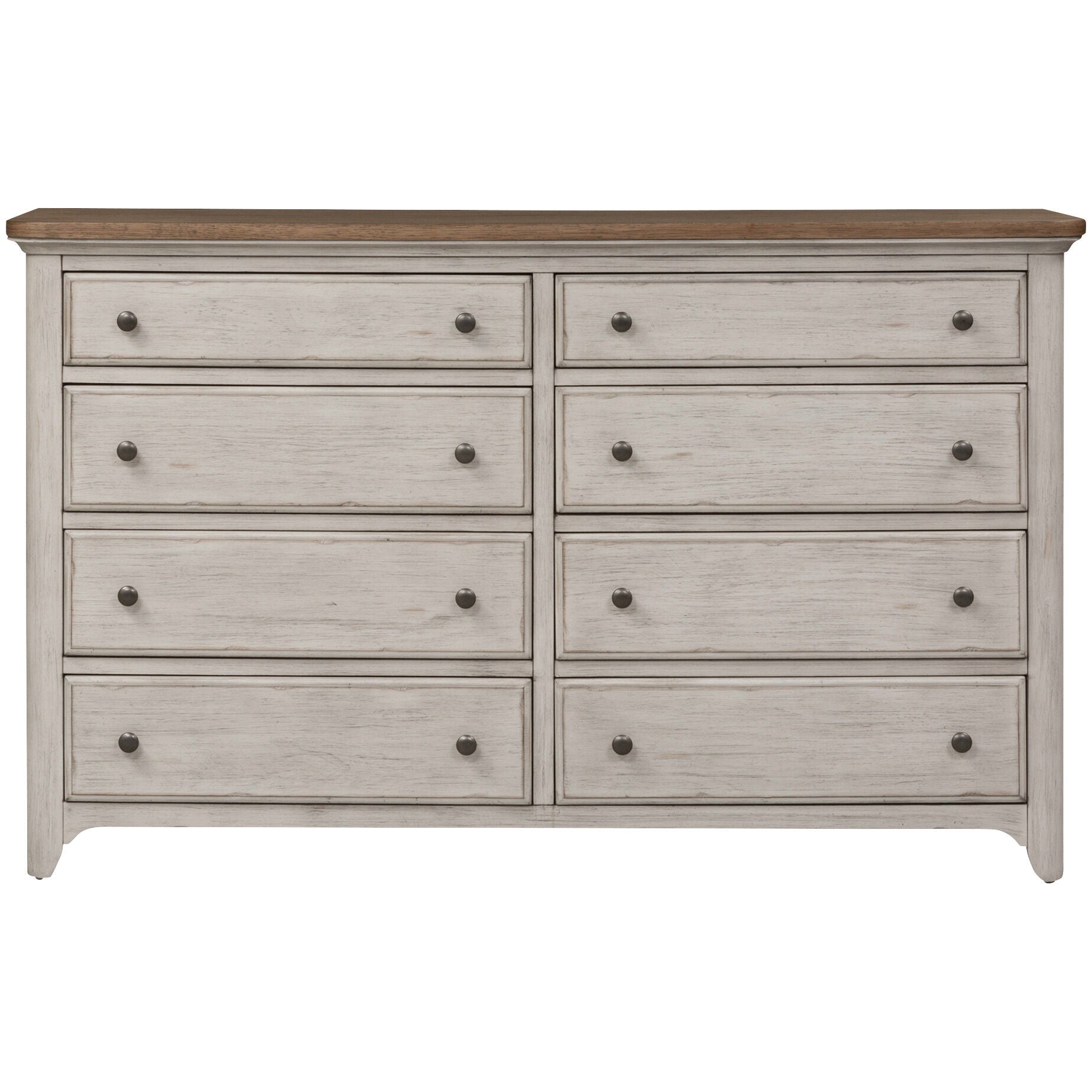 Farmhouse Style 8-Drawer Dresser - Solid Wood Bedroom Storage with Vintage Charm | Perfect for Master Bedroom, Guest Room & Nursery Organization