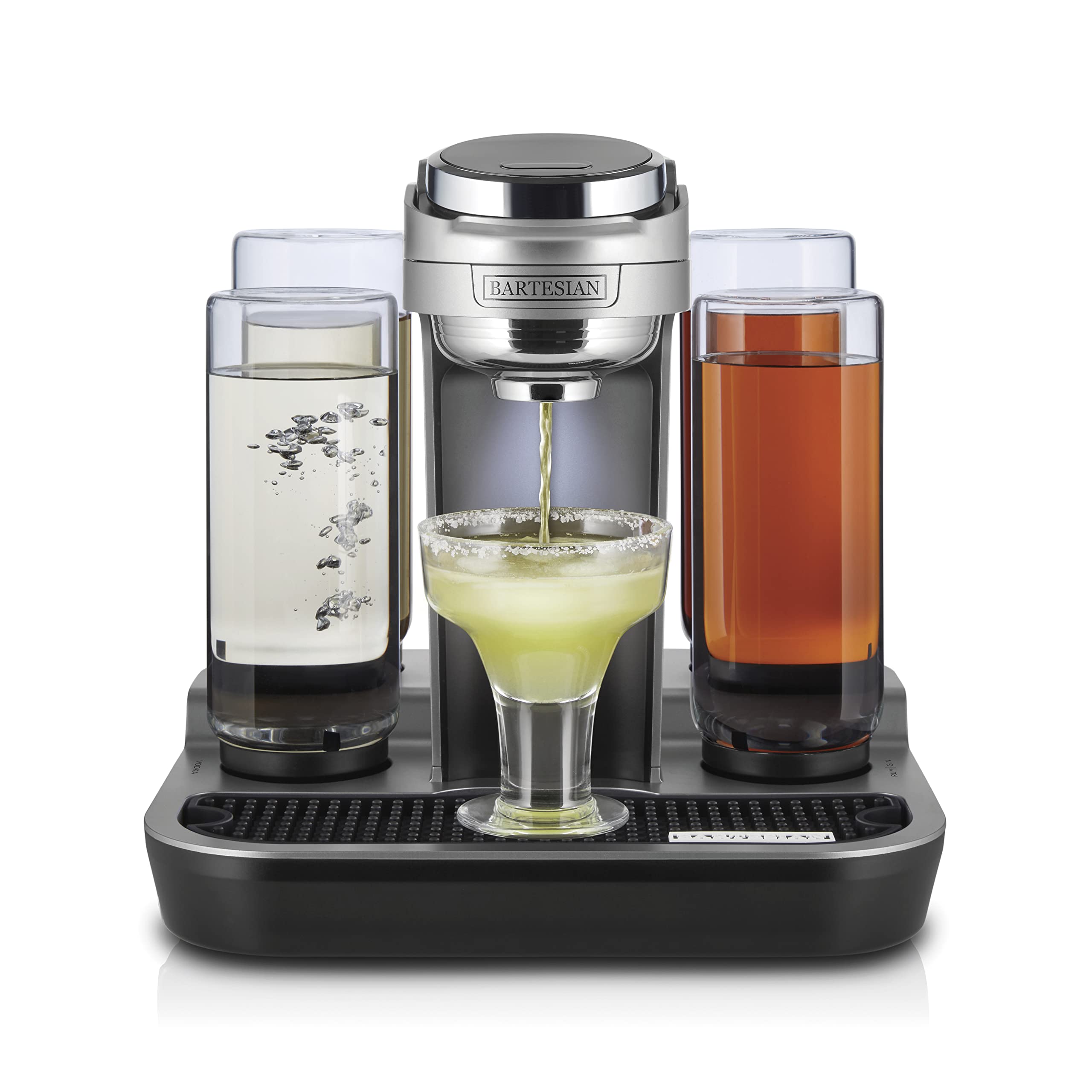 Bartesian Professional Cocktail Maker Machine with 5 Premium Glass Bottles (Renewed) - Perfect for Home Bars, Parties & Entertaining Guests