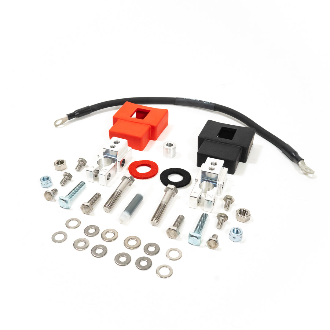 2005-2023 Toyota Tacoma Complete Billet Battery Terminal Kit with Negative Terminal Wiring Kit - Upgrade Your Truck's Electrical System for Off-Roading & Towing