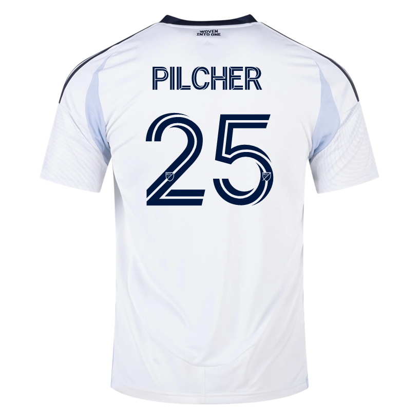 Adidas Ian Pilcher San Diego FC Away Jersey 2025-2026 - White Soccer Shirt for Men - Official Replica Football Kit for Fans & Players - Perfect for Matchdays, Training & Casual Wear