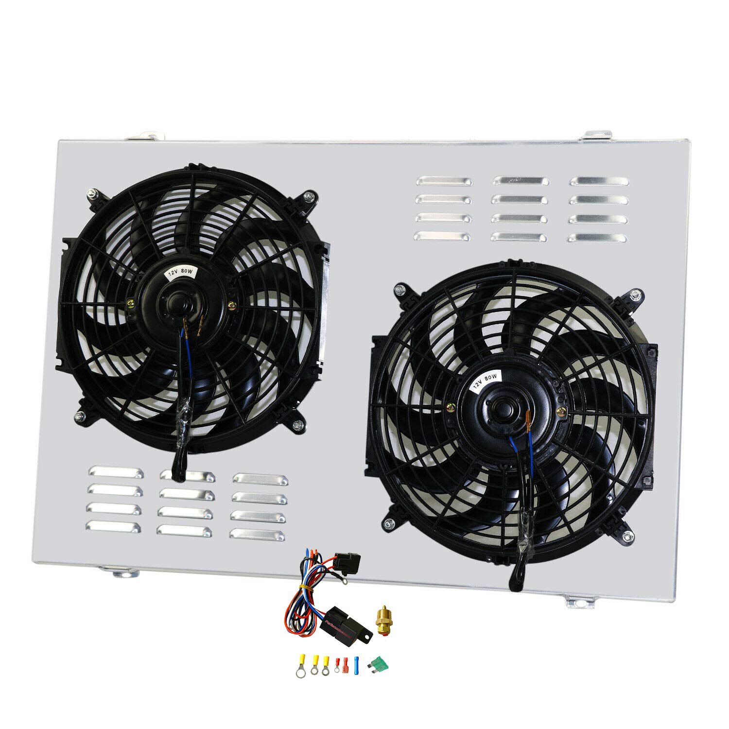 ALLOYWORKS Electric Cooling Fan Shroud Kit - Compatible with 1982-1992 Chevrolet Camaro V6/V8 & Pontiac Firebird 3.1L/5.0L V6/V8 Engines - High Performance Cooling System Upgrade for Hot Weather & Racing Scenarios