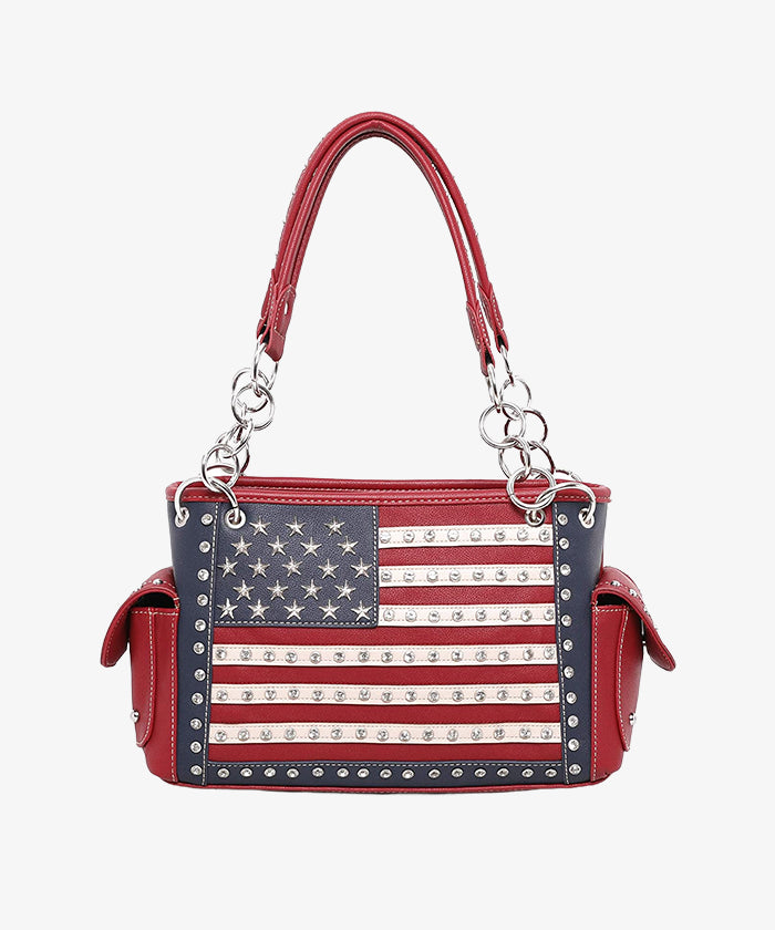 Montana West American Pride Concealed Carry Satchel - Stylish & Secure Crossbody Bag for Women | Perfect for Travel, Work & Everyday Use