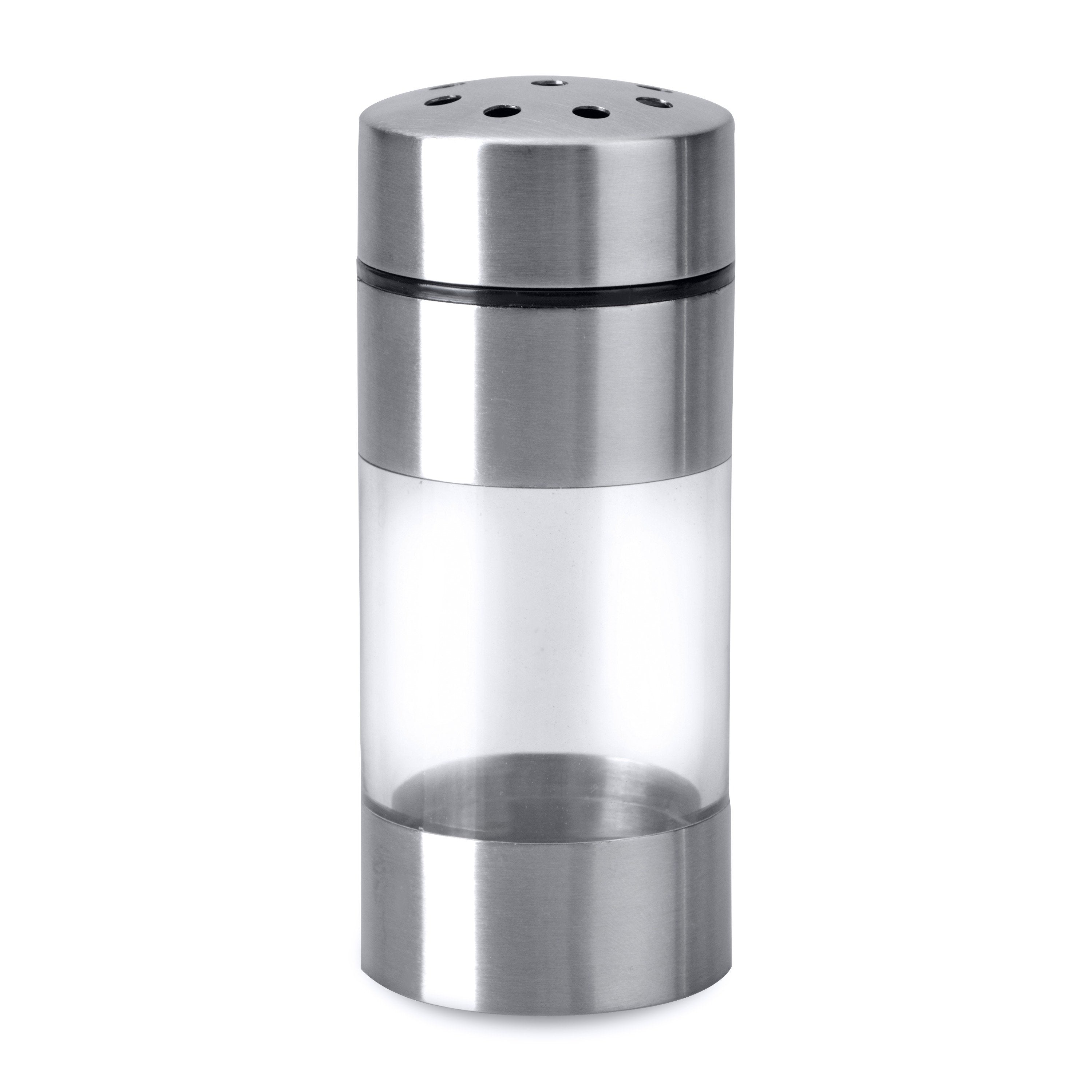 BergHOFF Geminis 18/10 Stainless Steel Salt and Pepper Grinder Set - Adjustable Coarse Dispenser with 4 Refillable Chambers - Perfect for Kitchen, Dining Table & Outdoor Cooking
