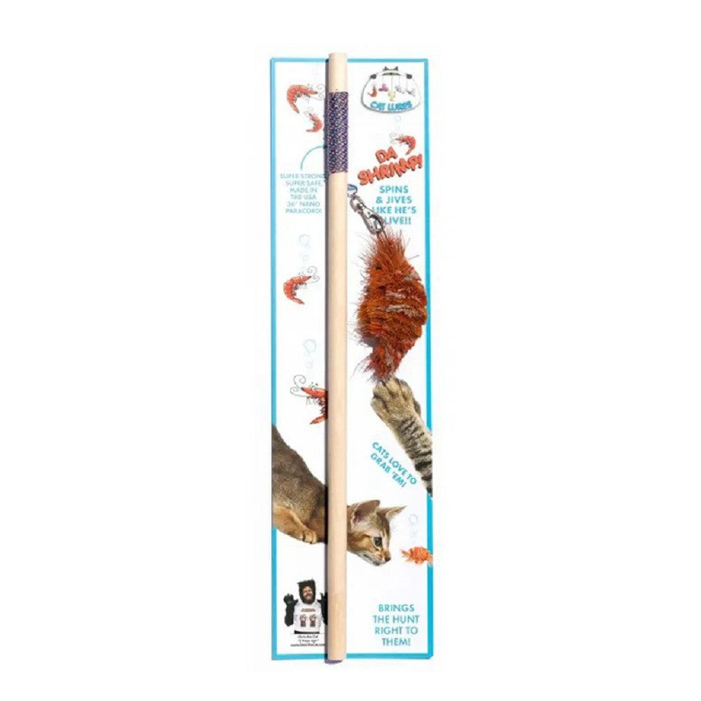Da Shrimp Cat Teaser - Interactive Cat Toy for Play & Exercise - Fun Shrimp Design for Indoor Cats - Perfect for Playtime & Bonding with Your Feline Friend
