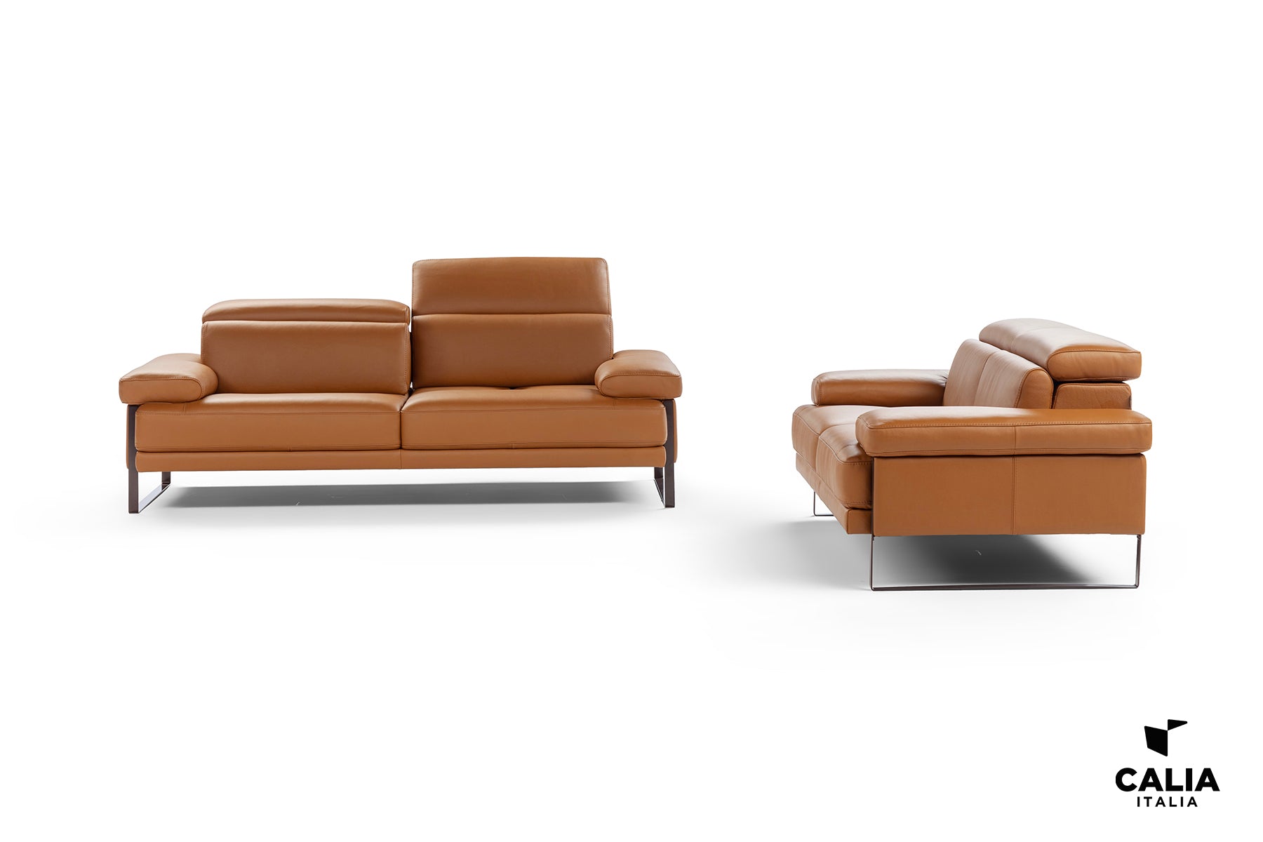 Nicoletti Italo Off-White Genuine Leather Sofa 85