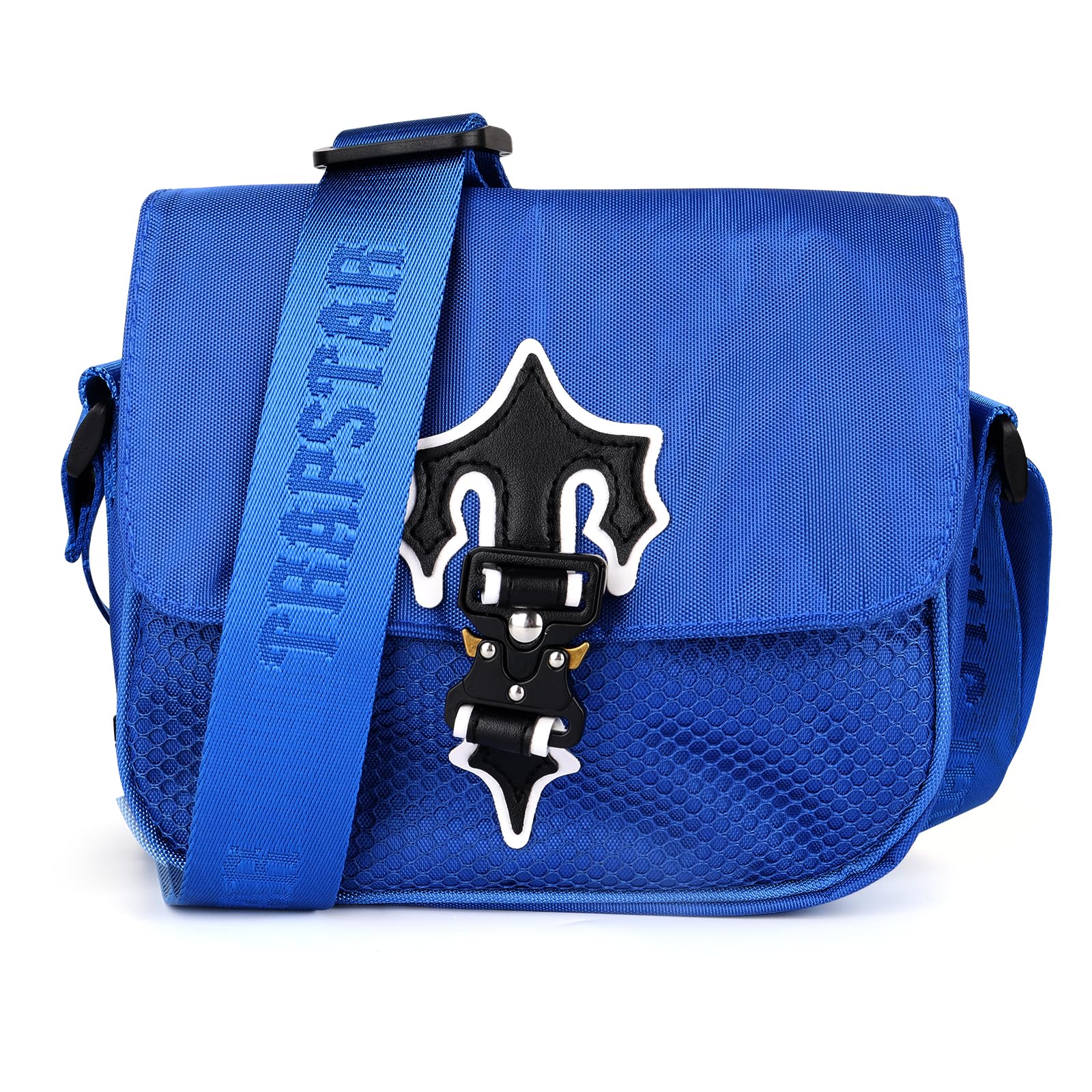 Trapstar Shoulder Bag - Hip Hop Style Crossbody Bag in Blue, Oxford Fabric, Standard Size - Perfect for Streetwear, Concerts & Urban Fashion