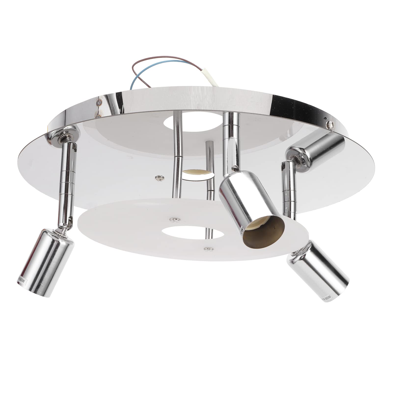 Modern Round Ceiling Mount Light - 3 Head LED Chandelier for Home & Office - Stylish Decorative Lighting for Living Room, Bedroom & Dining Areas