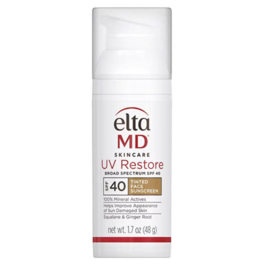 EltaMD UV Restore Tinted Broad Spectrum SPF 40 Sunscreen - Oil-Free Mineral Face Sunscreen for Sensitive Skin - Daily Moisturizing Sun Protection for Women & Men - Perfect for Outdoor Activities & Beach Days