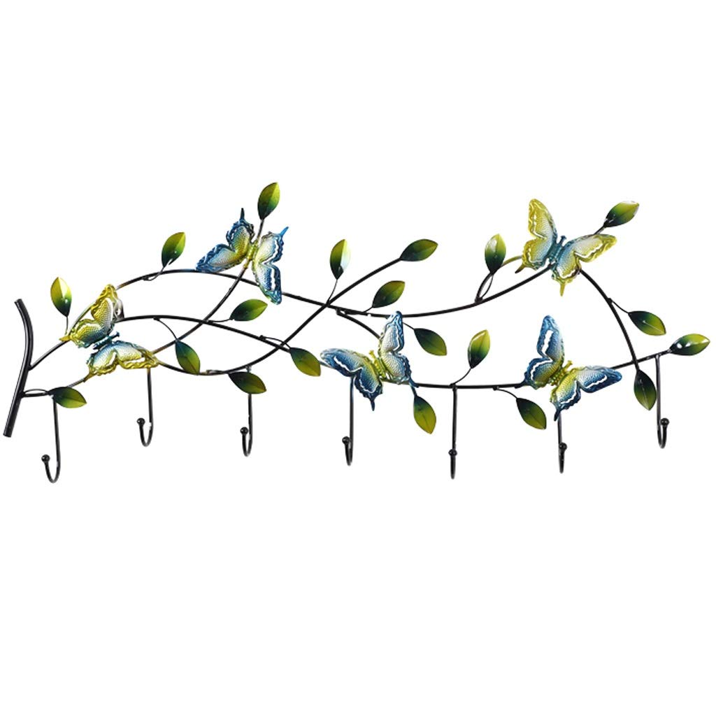 Nordic Creative Wall-Mounted Coat Rack with 7 Hooks - 32.6x13.7 Inches Space Saving Entryway Organizer for Jackets, Keys & Hats - Perfect for Bathroom, Bedroom & Entryway Décor