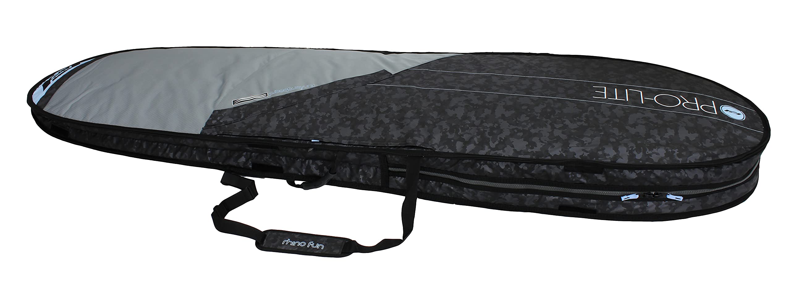 **Premium Rhino Surfboard Travel Bag - Single/Double-Longboard (1-2 Boards) - Durable & Waterproof for Air Travel & Beach Trips**