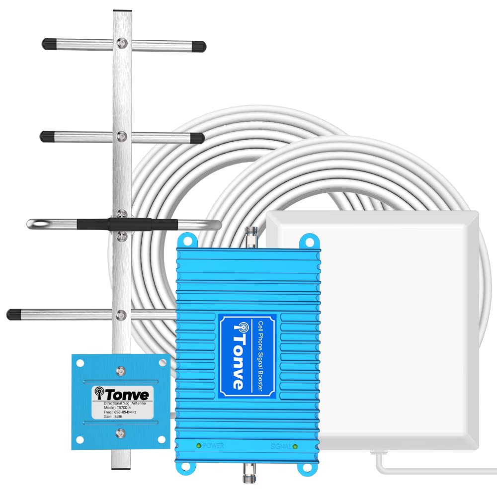 Verizon 5G 4G LTE Cell Phone Signal Booster Kit - Band 13 700MHz Signal Amplifier Repeater with Panel & Yagi Antenna for Home | Improve Indoor Mobile Coverage for Streaming, Gaming & Remote Work