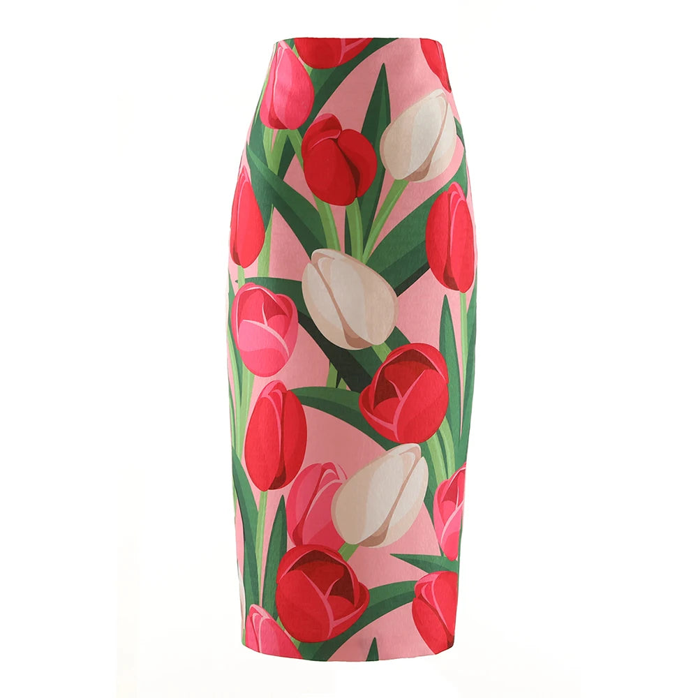 Women's High Waist A-Line Skirt - Patchwork Design with Zipper, Loose Knee-Length Flowy Skirt in Trendy Colors | Perfect for Casual Outings, Office Wear & Spring Fashion