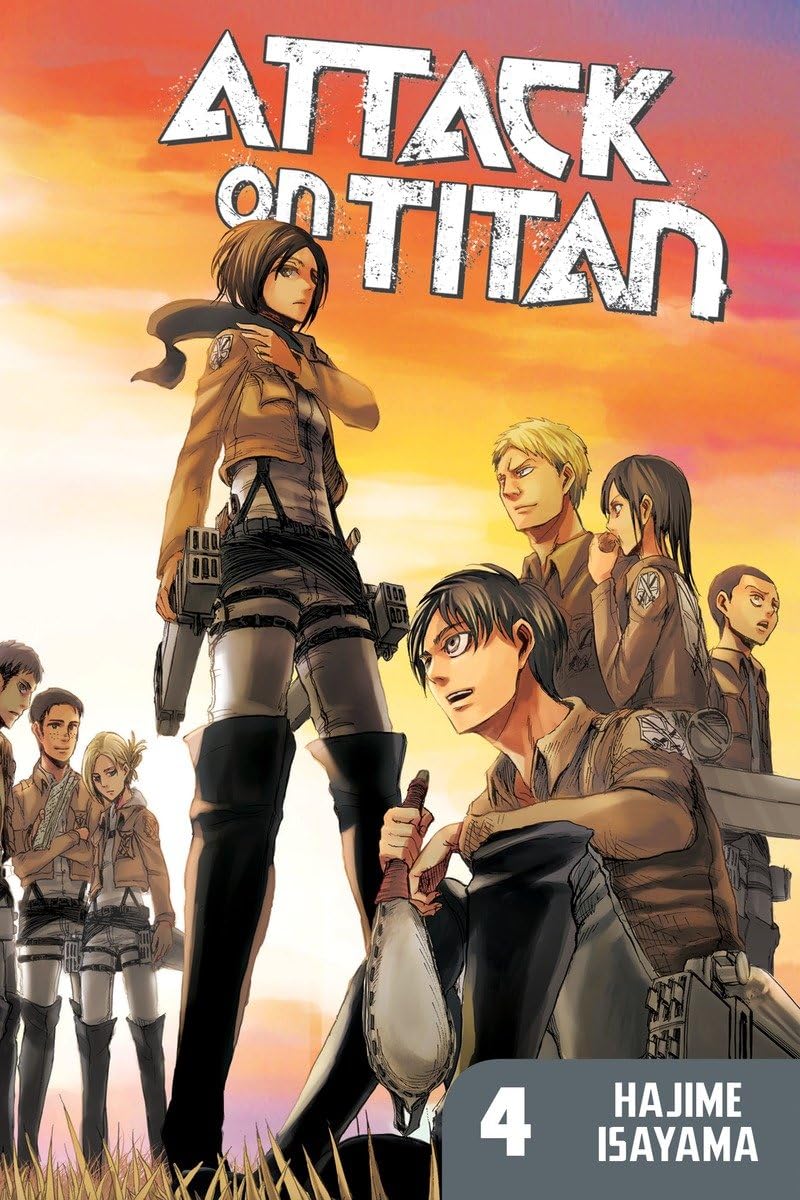 Attack on Titan Vol. 4 Manga by Hajime Isayama - Japanese Anime Comic Book for Collectors & Fans | Perfect for Gift Giving & Manga Reading