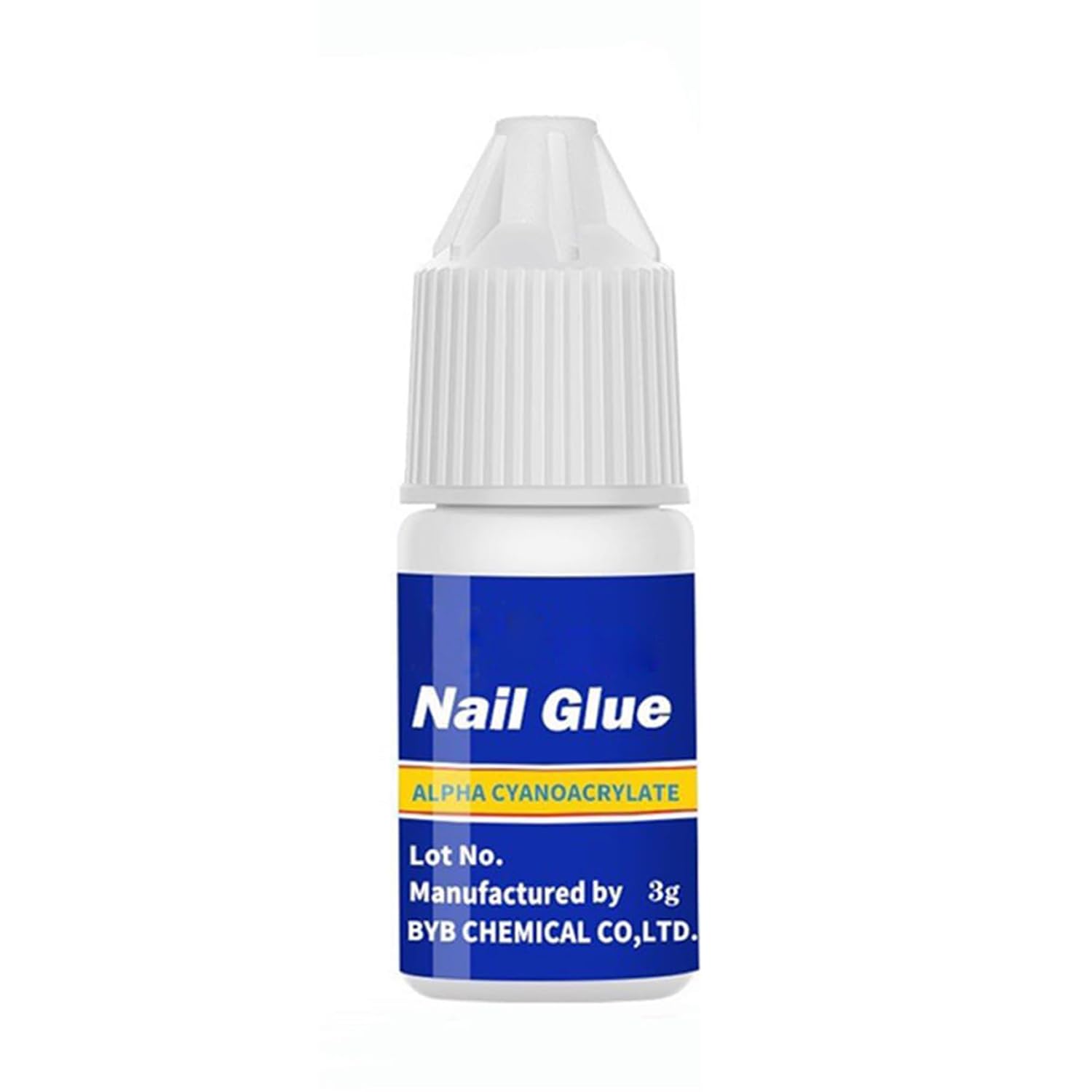 Glamlooks Professional Waterproof Nail Glue for Acrylic Fake Nails - 10g Strong Adhesive for Long-Lasting Manicures - Perfect for Salon, Home Use & Nail Art (Pack of 1)