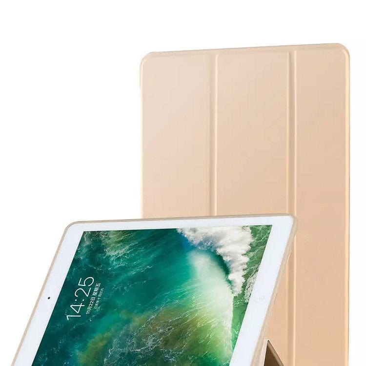 Shockproof Smart Cover TPU Case for iPad 9th Generation 10.2 Inch - Gold | Slim Protective Case with Auto Sleep/Wake | Perfect for Work, Travel & School