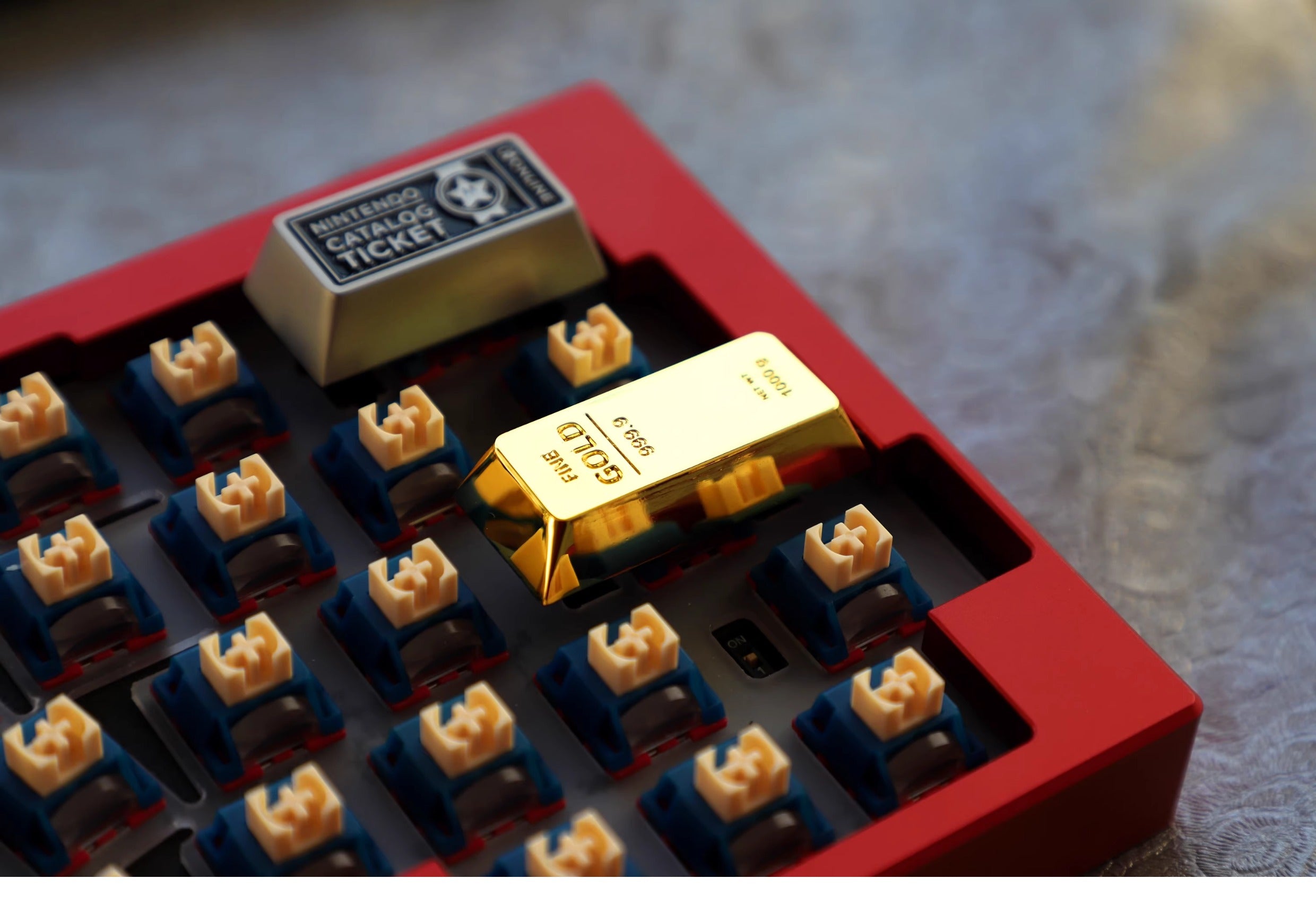 Custom Gold Bar Metal Keycap - Zinc Alloy Enter Key with Personalized Character - Perfect for Mechanical Keyboards, Gaming & Office Use