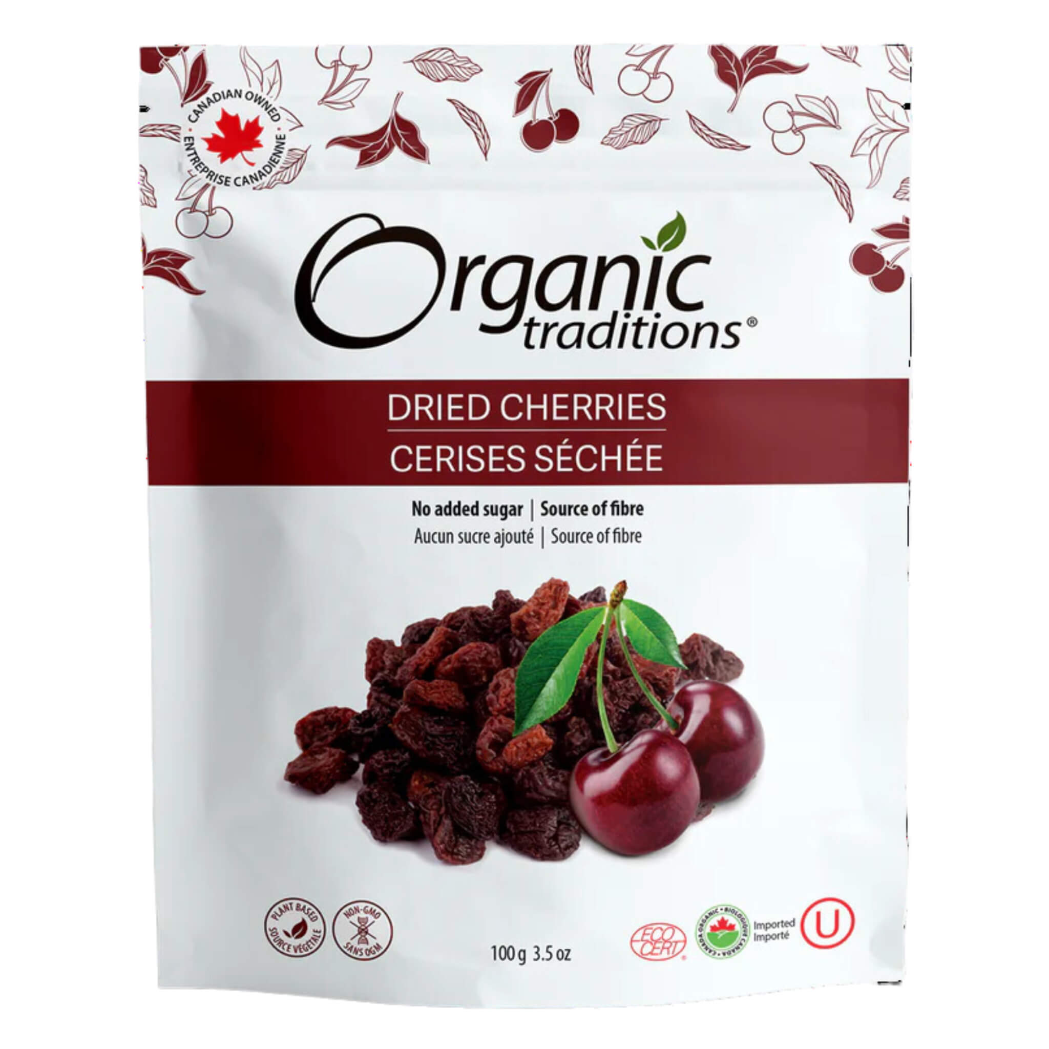 Organic Dried Cherries 100g - Sweet & Tart Snack for Baking, Trail Mix & Healthy Eating