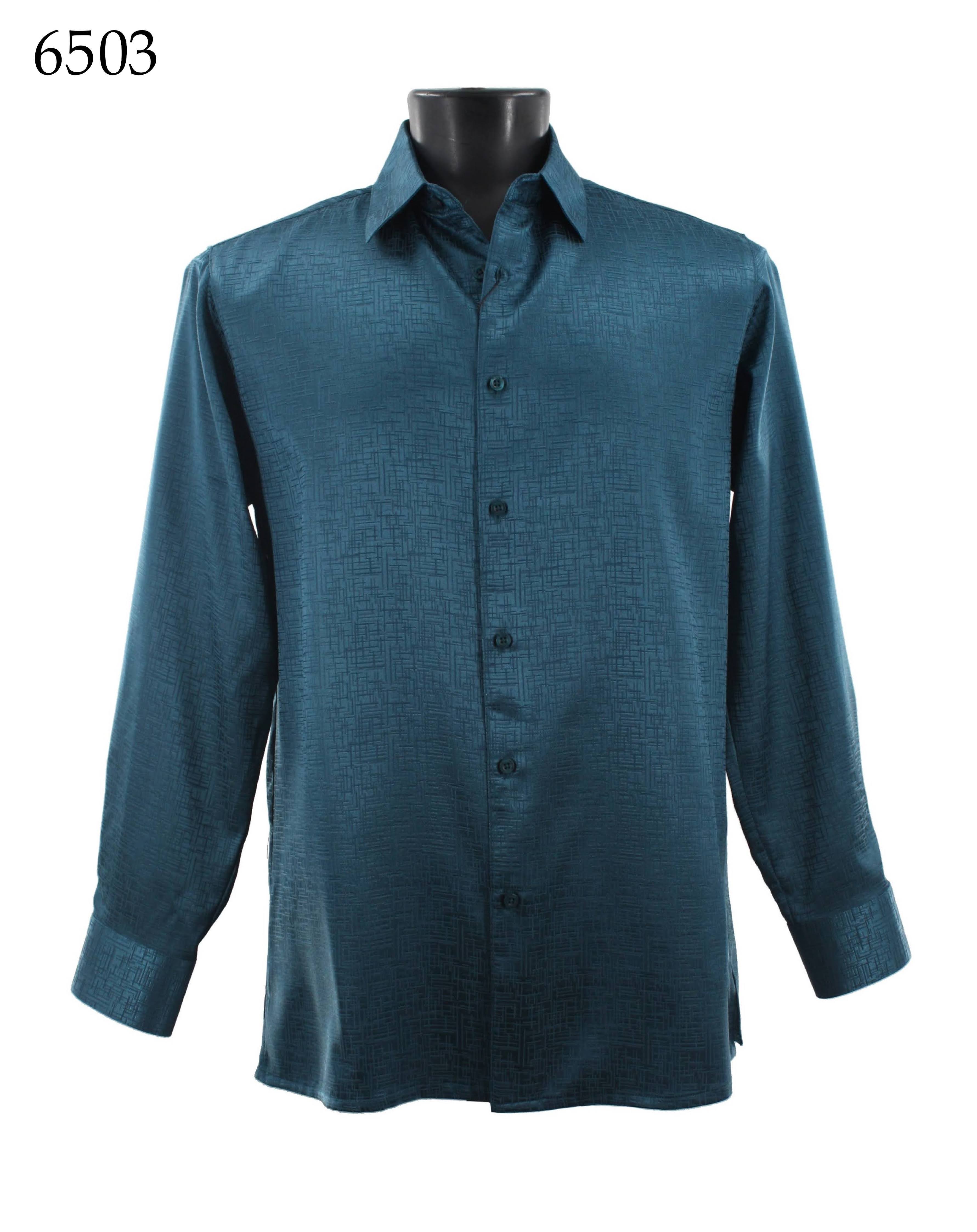 Bassiri Men's Long Sleeve Casual Shirt 6503 - Comfortable Button Down Work & Office Wear
