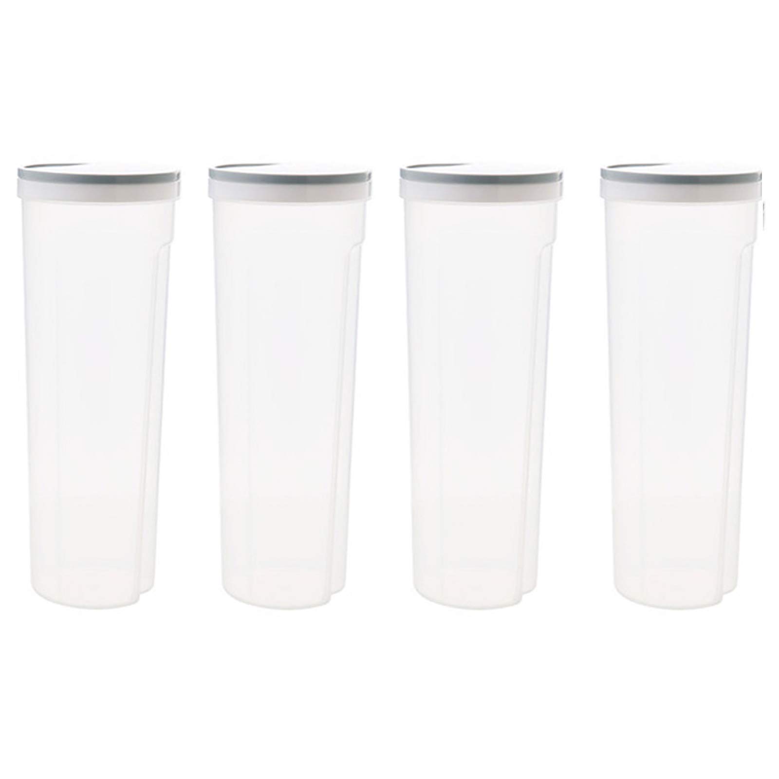 Premium Glass & Plastic Airtight Food Storage Containers Set of 4 - Large Clear Kitchen Canisters with Lids for Flour, Sugar, Coffee & Dry Goods - Ideal for Pantry Organization & Bulk Food Storage