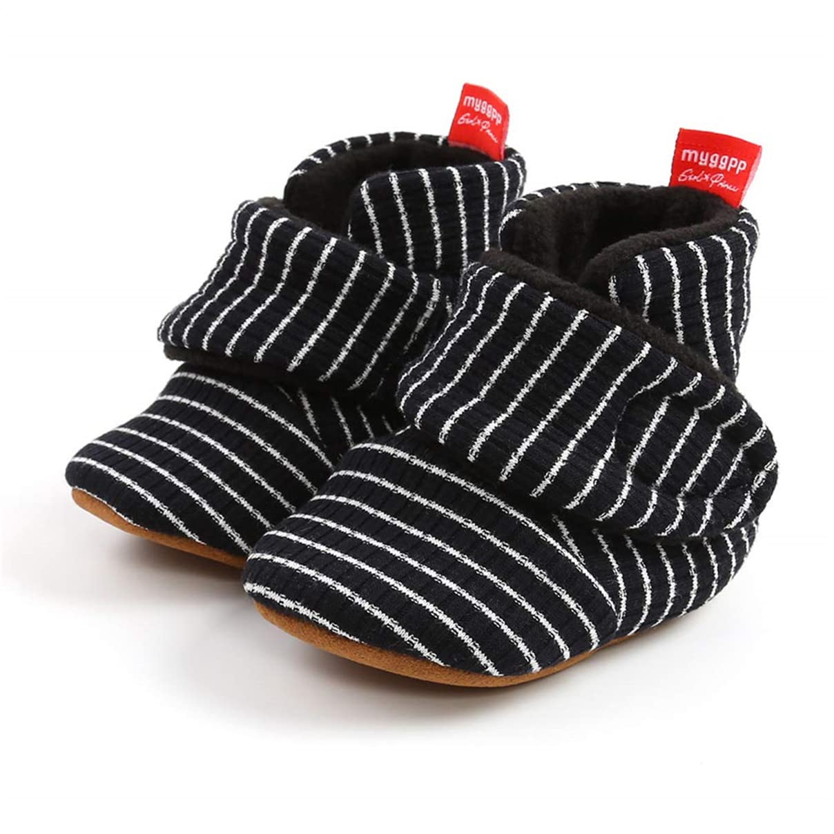 YYNN Warm Fleece Baby Booties - Anti-Slip Newborn Slippers for Girls & Boys | Cozy Infant Crib Shoes & Prewalker Socks | Perfect for Winter, Indoor Play & First Steps