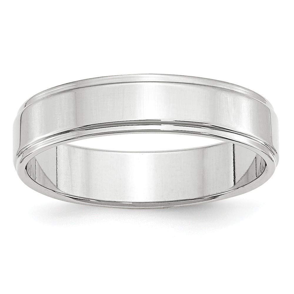 10K Gold Flat Step Edge Band Ring for Women - White & Yellow Gold, Sizes 4mm to 10mm | Elegant Wedding Band, Anniversary Gift, Everyday Jewelry