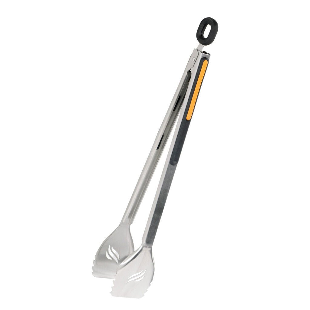 Stainless Steel Scraper Tongs - Heavy Duty BBQ Grill & Cooking Utensil Set for Grilling, Flipping, Serving - Perfect for Outdoor BBQ, Camping, Picnics & Kitchen Use