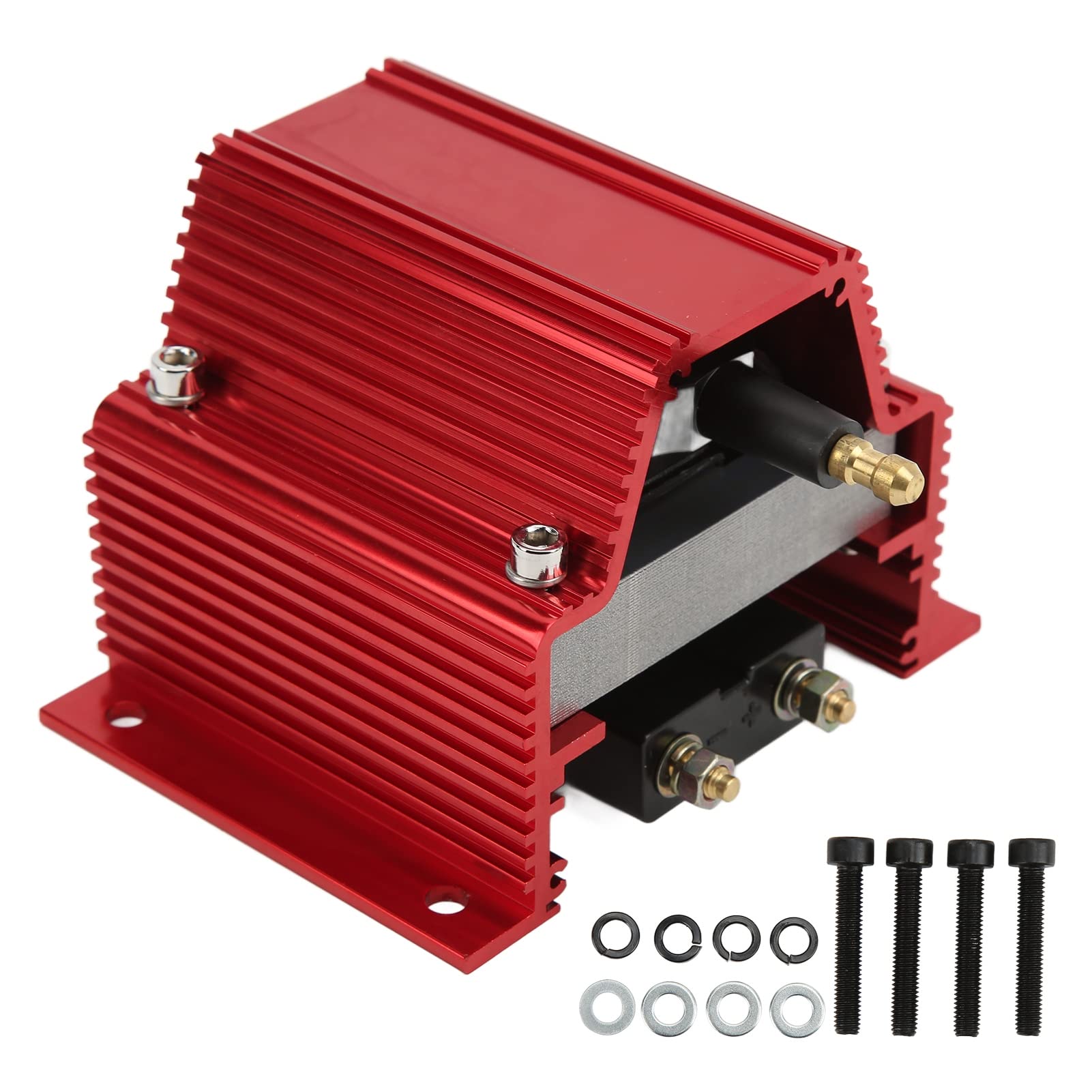 Aramox High Performance Ignition Coil - Compatible with Chevy V8 Engines - Red Electric Core Replacement for Street & Drag Racing - Improves Engine Power & Acceleration (Great for Racing, Off-Roading & Performance Upgrades)