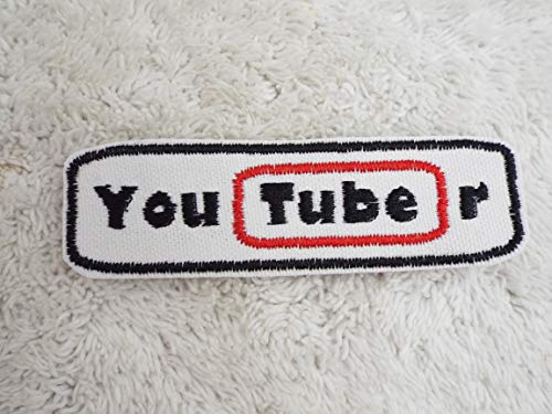 YOUTUBER Embroidered Iron-on Patch for Jackets, Backpacks & DIY Crafts - Customizable Sew-on Badge for Clothing & Accessories