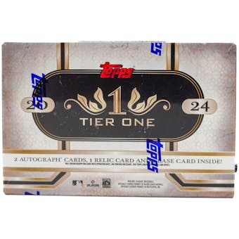 2024 Topps Tier One Baseball Hobby Box - Premium Collectible Trading Cards for Baseball Fans | Perfect for Collectors, Investors, and Gift Giving