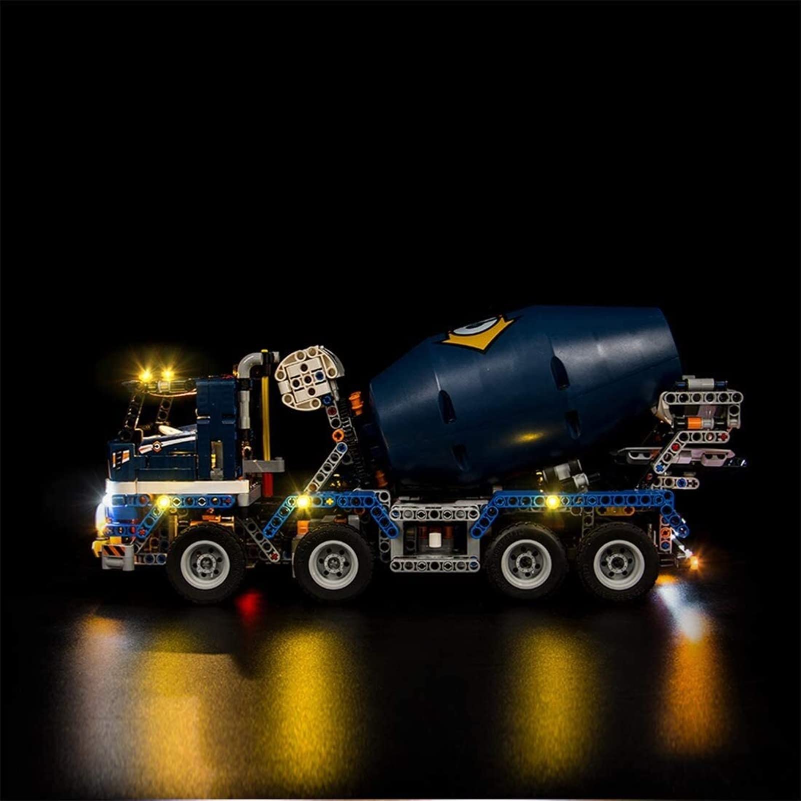 Cuiqiuju LED Light Kit for Lego Technic Concrete Mixer Truck 42112 - Colorful Lighting with Music & Remote Control - DIY Building Blocks Accessories - Perfect for Night Display, Birthday Gifts & Lego Enthusiasts