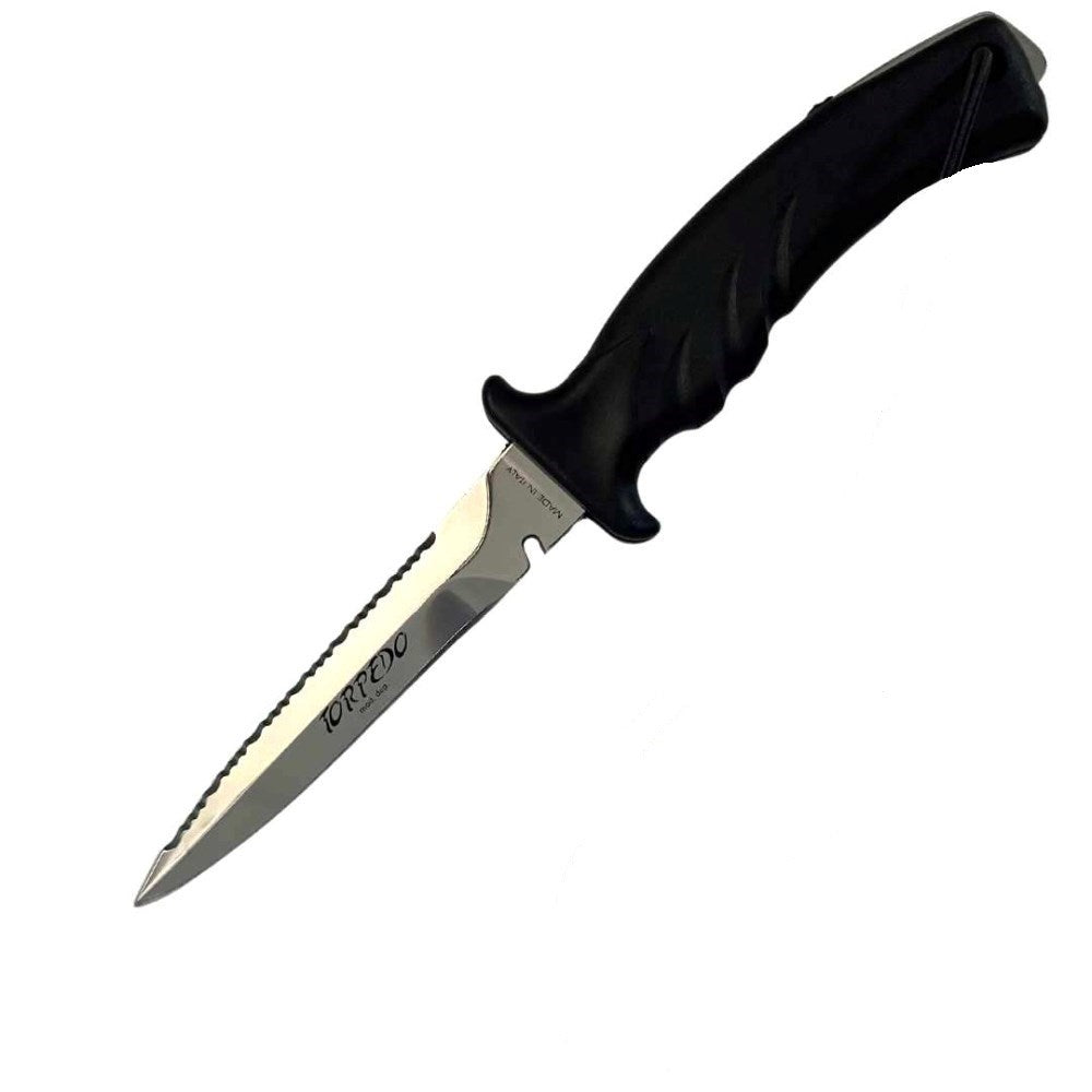 Mac Coltellerie Torpedo 11 Stainless Steel Dive Knife - Professional Diving Gear for Scuba, Snorkeling & Water Sports | Corrosion-Resistant & Sharp Blade