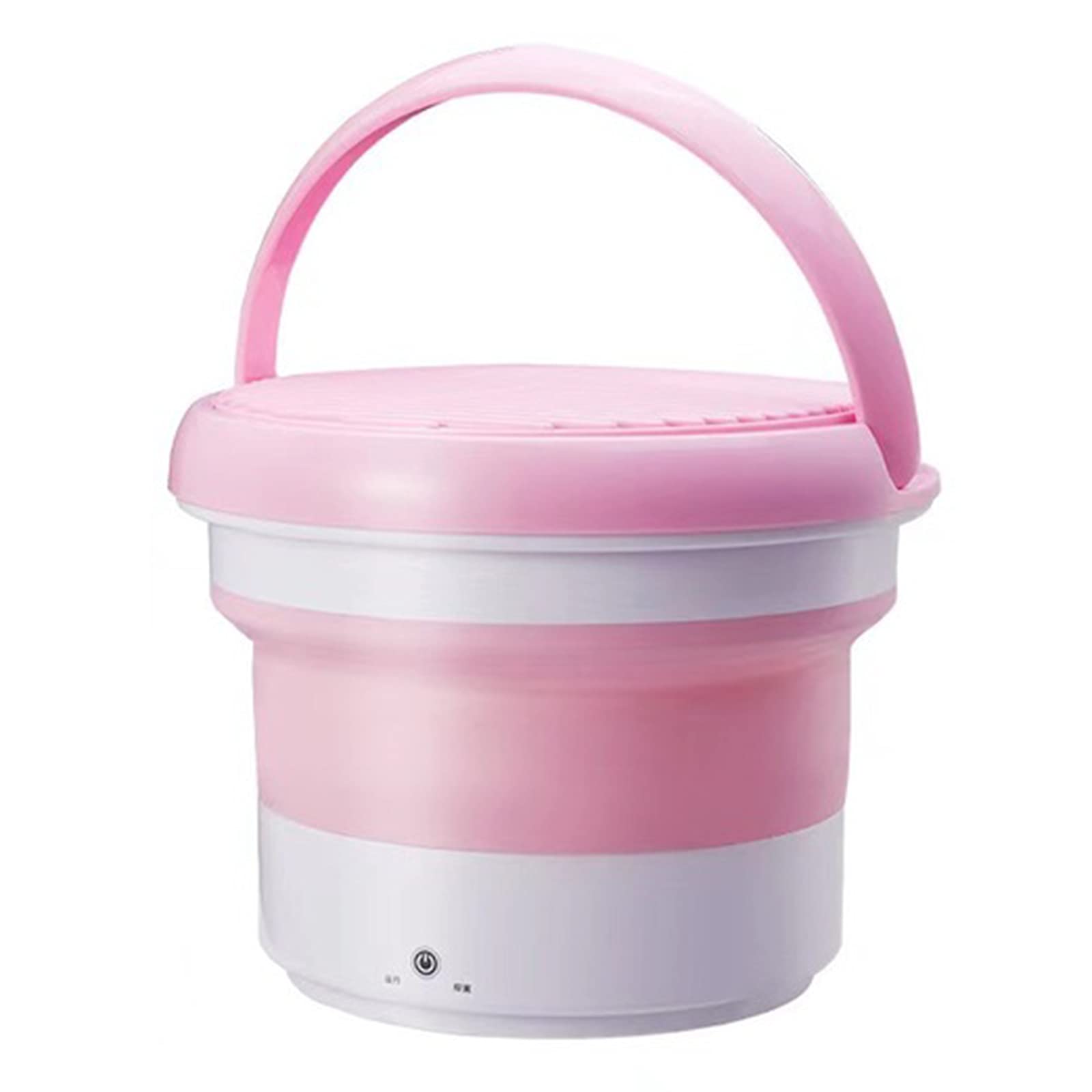 Portable Foldable Washing Machine - 7L Capacity Mini Washer for Apartments, Dorms, Travel & Camping - Quick 15-Min Wash Cycle - Perfect for Baby Clothes, Underwear & Delicates (Pink) | Ideal for Small Spaces, RV Living & On-the-Go Laundry Needs