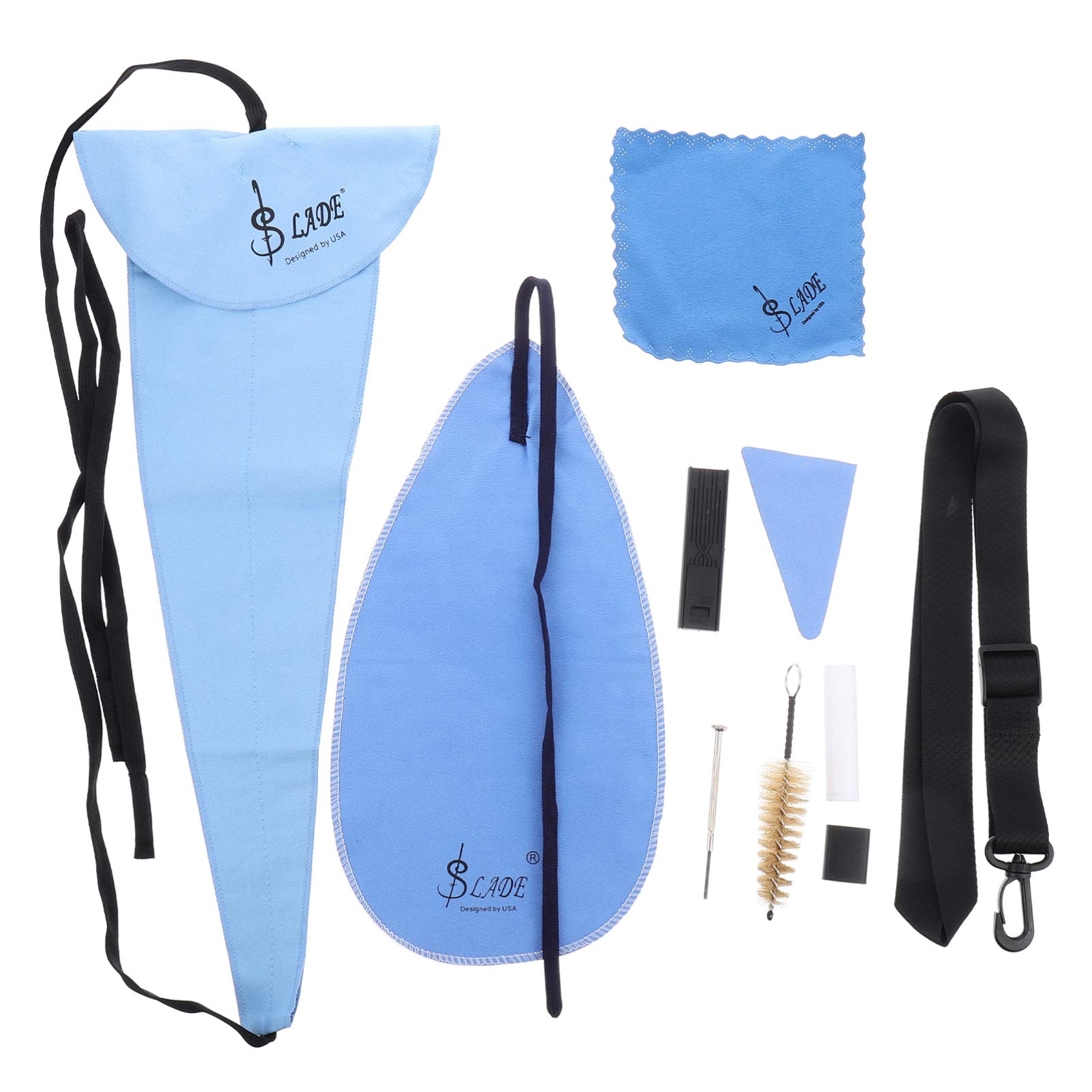 Happyyami Saxophone Cleaning Kit - 6-Piece Flute & Woodwind Instrument Care Set with Pull-Through Swab for Alto, Tenor, Clarinet | Professional Cleaning Tools for Brass & Woodwind Instruments | Perfect for Music Students, Band Practice & Instrument Maintenance