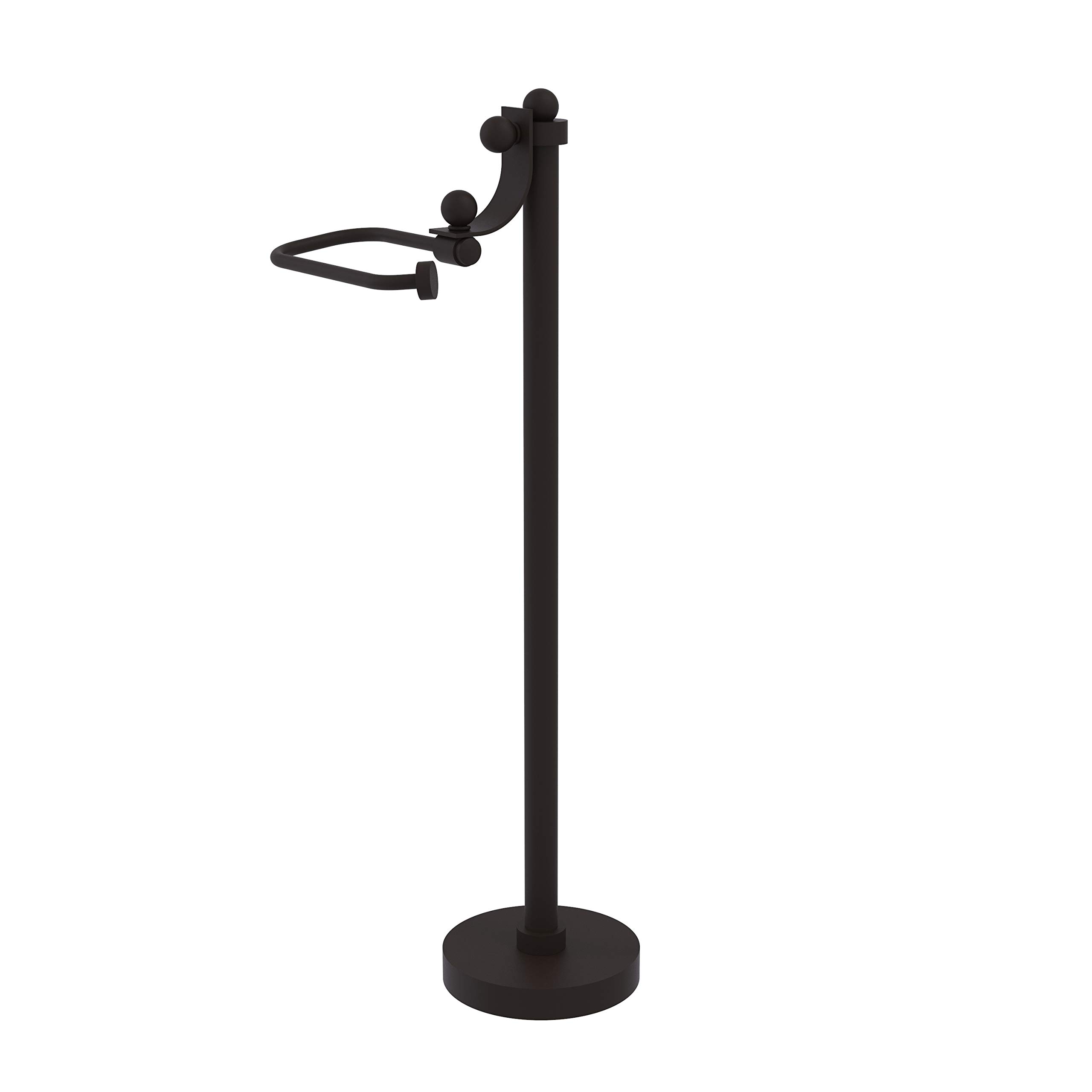 Allied Brass TS-27-ORB European Style Toilet Paper Holder Stand - 26 Inch Oil Rubbed Bronze Bathroom Tissue Roll Dispenser - Perfect for Modern Bathrooms, Powder Rooms & Guest Baths